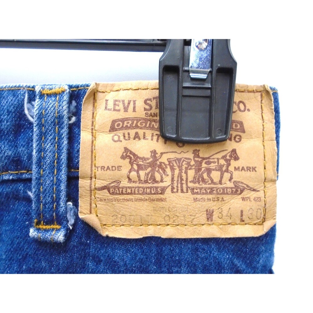 Vintage Levi's 517 1980's ORANGE TAB Men Bootcut Blue Jeans 34 (32x30) MADE USA - Picture 14 of 16